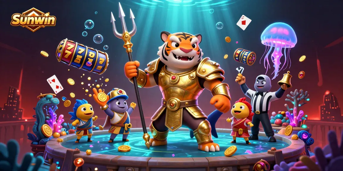 Spin and win with Sunwin's vibrant online casino games featuring dynamic immersive illustrations.