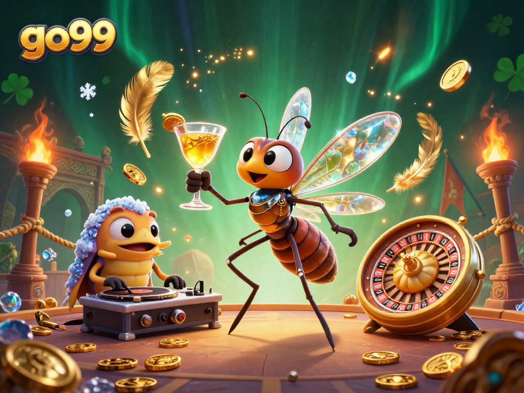 Experience thrilling casino action with go99's vibrant gaming atmosphere and unique characters.