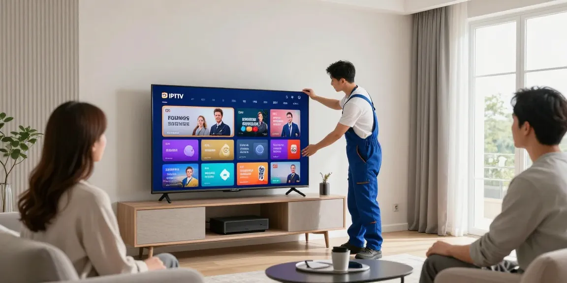 Installation of British IPTV by licensed professional, trusted local service.